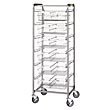 R&B Wire [1006] Heavy-Duty Metal Frame Portable Resident Items Storage Cart - 6 Baskets RB-1006