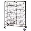 R&amp;B Wire [1012] Heavy-Duty Metal Frame Portable Resident Items Storage Cart - 12 Baskets