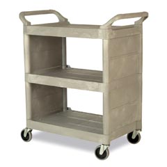 Rubbermaid [3355-88] Light-Duty Utility Cart w/ Enclosed End Panels - Platinum
