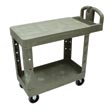 Rubbermaid [4505] Heavy-Duty Flat Shelf Utility Cart - 2 Shelves - Beige RCP4505BEI