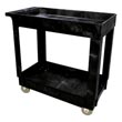 Rubbermaid [9T66] Light-Duty Lipped Shelf Utility Cart - 2 Shelves - Black