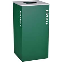 Ex-Cell RC-KD36-T-EGX Trash Recycling Receptacle Container - 36 Gal - Green