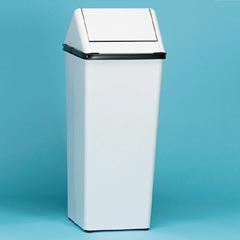 Impact 21-Gallon Swing Top Receptacle - White IMP1141WHI