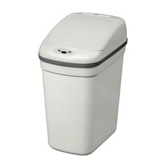 Nine Stars [DZT-20-1] Motion Sensor Activated Plastic Trash Can - Rectangle - Gray - 5.2 Gallon