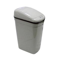Nine Stars [DZT-33-1] Motion Sensor Activated Plastic Trash Can - Rectangle - Gray - 8.7 Gallon