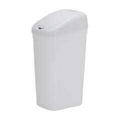 Nine Stars [DZT-33-1] Motion Sensor Activated Plastic Trash Can - Rectangle - White - 8.7 Gallon