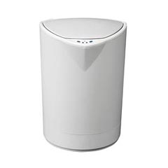 Nine Stars [DZT-8-2] Motion Sensor Activated Plastic Trash Can - Half Circle - White - 2.1 Gallon