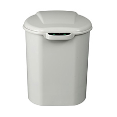 Nine Stars [DZT-8-3] Motion Sensor Activated Plastic Trash Can - Curved Rectangle - Gray - 2.1 Gallon