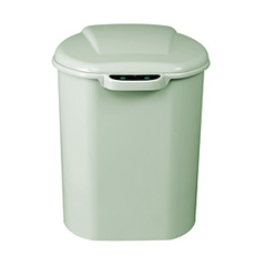 Nine Stars [DZT-8-3] Motion Sensor Activated Plastic Trash Can - Curved Rectangle - Green - 2.1 Gallon