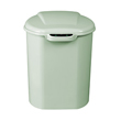 Nine Stars [DZT-8-3] Motion Sensor Activated Plastic Trash Can - Curved Rectangle - Green - 2.1 Gallon