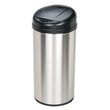 Nine Stars [DZT-49-8] Motion Sensor Activated Stainless Steel Trash Can - Round - 13 Gallon
