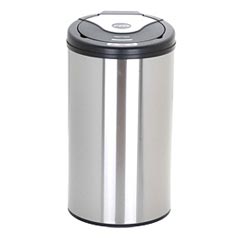Nine Stars [DZT-50-17] Motion Sensor Activated Stainless Steel Trash Can - Round - 13.2 Gallon