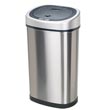 Nine Stars [DZT-50-9] Motion Sensor Activated Stainless Steel Trash Can - Oval - 13.2 Gallon