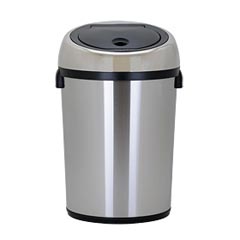 Nine Stars [DZT-65-1] Motion Sensor Activated Stainless Steel Trash Can - Barrel - 17 Gallon