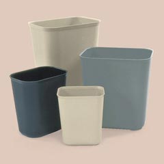 Rubbermaid Commercial Fiberglass Wastebaskets - 14 Quart - Black RCP2541BLA