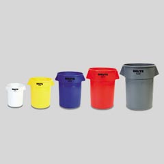 Rubbermaid Commercial Brute® Round Container - 20-Gallon Size - Gray RCP2620GRA