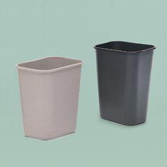 Rubbermaid Commercial Soft Molded Plastic Wastebaskets - 8-1/8-Quart - Beige RCP2952BEI