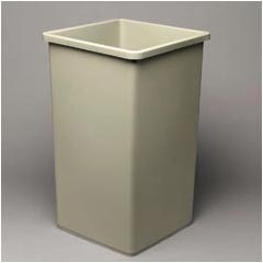 Rubbermaid Commercial Square Container - 35 Gallon - Gray RCP3958GRA
