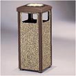 LANDMARK SERIES™ 12-Gallon Ash/Trash Sand Top Container / Square Refuse Openings - Brown RCP3973BRO