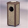 LANDMARK SERIES™ 4-1/2-Gallon Ash/Trash Sand Top Container / Round Refuse Openings - Brown RCP3982BRO
