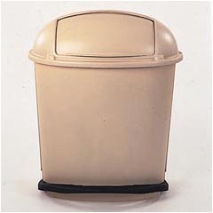 Rubbermaid Commercial Foot Pedal Rolltop Container RCP6177BEI