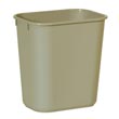 Rubbermaid [2955] Soft Molded Plastic Deskside Wastebasket - Small - 13-5/8 Qt. - Beige