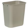 Rubbermaid [2956] Soft Molded Plastic Deskside Wastebasket - Medium - 28-1/8 Qt. - Beige RCP2956BEI