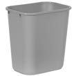 Rubbermaid [2956] Soft Molded Plastic Deskside Wastebasket - Medium - 28-1/8 Qt. - Gray