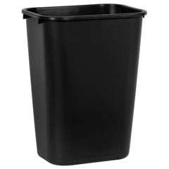Rubbermaid [2957] Soft Molded Plastic Deskside Wastebasket - Large - 41-1/4 Qt. - Black