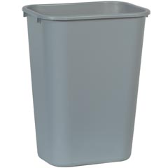 Rubbermaid [2957] Soft Molded Plastic Deskside Wastebasket - Large - 41-1/4 Qt. - Gray