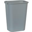 Rubbermaid [2957] Soft Molded Plastic Deskside Wastebasket - Large - 41-1/4 Qt. - Gray