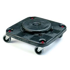 Rubbermaid [3530] Brute® Square Trash Can Dolly - Black