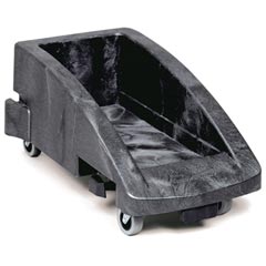 Rubbermaid [3551-88] Slim Jim® Rectangular Trash Can Linkable Trolley - Black