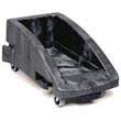 Rubbermaid [3551-88] Slim Jim® Rectangular Trash Can Linkable Trolley - Black