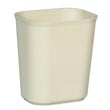 Rubbermaid [2541] Fire Resistant Fiberglass Deskside Wastebasket - Beige - 14 Quart