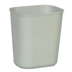 Rubbermaid [2541] Fire Resistant Fiberglass Deskside Wastebasket - Gray - 14 Quart