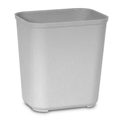 Rubbermaid [2543] Fire Resistant Fiberglass Deskside Wastebasket - Gray - 28 Quart