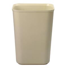 Rubbermaid [2544] Fire Resistant Fiberglass Deskside Wastebasket - Beige - 40 Quart