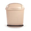 Rubbermaid [6177] Foot Pedal Activated Rolltop Fire-Safe Trash Container - Beige - 14.5 Gallon RCP6177BEI
