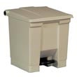 Rubbermaid [6143] Plastic Fire-Safe Step-On Trash Container - Beige - 8 Gallon RCP6143BEI