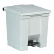 Rubbermaid [6143] Plastic Fire-Safe Step-On Trash Container - White - 8 Gallon RCP6143WHI