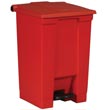 Rubbermaid [6144] Plastic Fire-Safe Step-On Trash Container - Red - 12 Gallon RCP6144RED