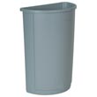Rubbermaid [3520] Untouchable® Half Round Trash Container - 21 Gallon - Gray RCP3520GRA