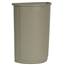 Rubbermaid [3520] Untouchable® Half Round Trash Container - 21 Gallon - Beige