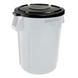 Rubbermaid [2645] Brute® Round Trash Can Self Draining Lid - 44 Gallon - Black