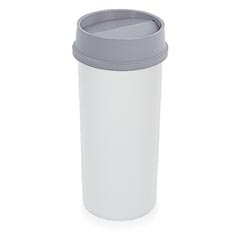Rubbermaid [2672] Untouchable® Round Trash Can Swing Top Lid - 22 Gallon - Gray