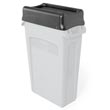 Rubbermaid [2673-60] Slim Jim® Rectangular Waste Container Swing Top Lid - Black