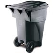 Rubbermaid [9W22] BRUTE® Giant Mobile Roll Out Trash Container - 95 Gallon - Gray