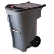 Rubbermaid [9W21] BRUTE® Giant Mobile Roll Out Trash Container - 65 Gallon - Gray