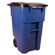 Rubbermaid [9W27] BRUTE® Mobile Rollout Trash Container - 50 Gallon - Blue